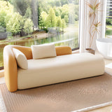 Modish Genuine Leather Upholstered Right-Arm Chaise Image - 14