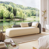 Modish Genuine Leather Upholstered Right-Arm Chaise Image - 2