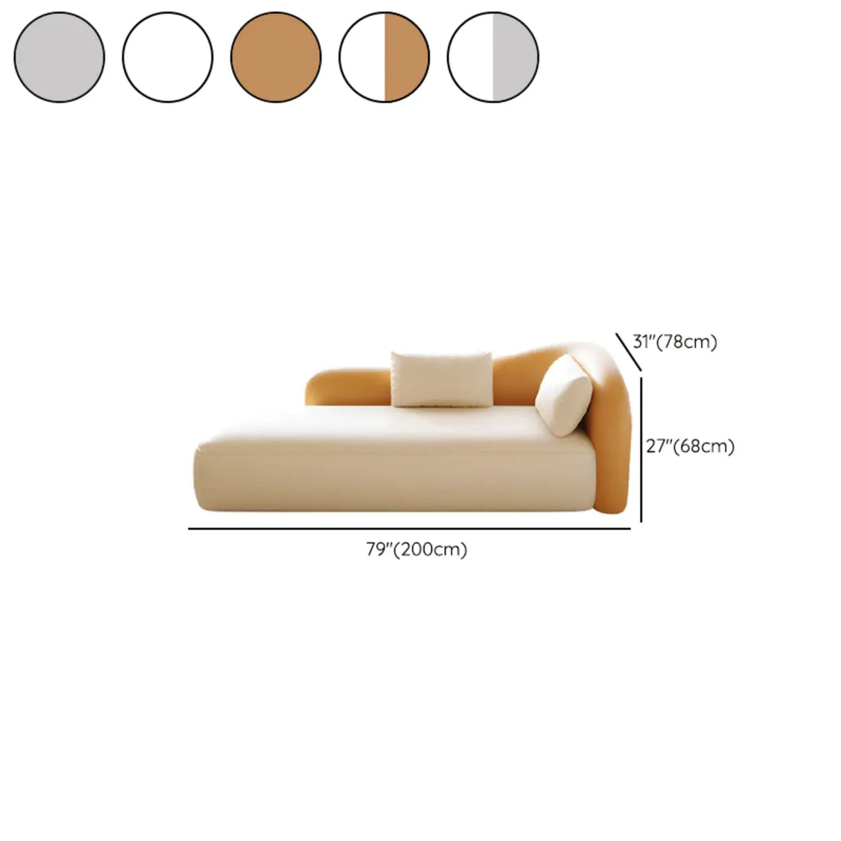 Modish Genuine Leather Upholstered Right-Arm Chaise Image - 20