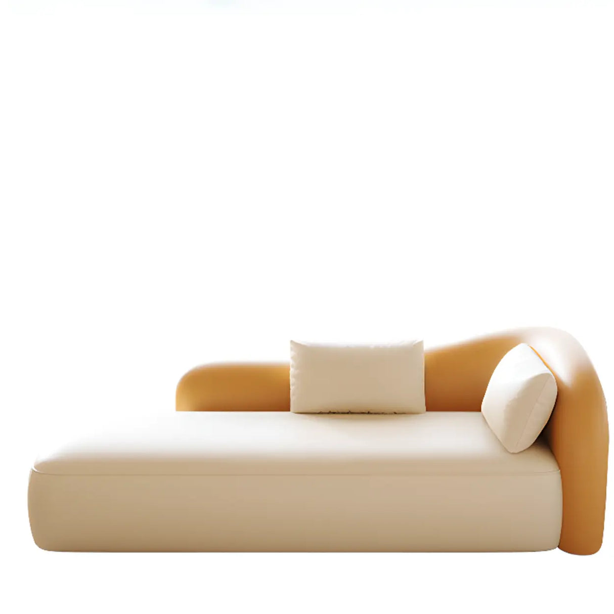 Modish Genuine Leather Upholstered Right-Arm Chaise Image - 3