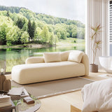 Modish Genuine Leather Upholstered Right-Arm Chaise Image - 4