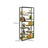 Modish Geometric Alloy Etagere Display Bookcase Black #size