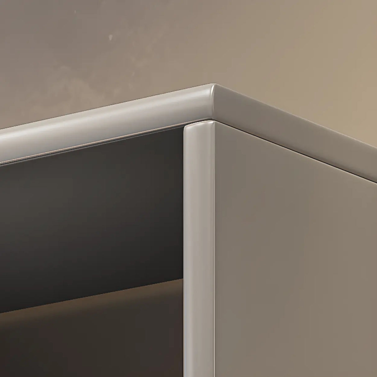 Modish Gray Vertical Wood Drawers Storage Bookcase Image - 13