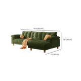 Modish Green Medium Comfort Straight Stationary Fabric Sofa #size