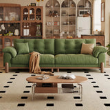 Modish Green Medium Comfort Straight Stationary Fabric Sofa Image - 1
