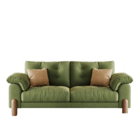 Modish Green Medium Comfort Straight Stationary Fabric Sofa