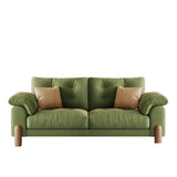 Modish Green Medium Comfort Straight Stationary Fabric Sofa Image - 3