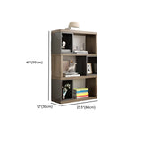 Modish Grey Cocoa Wood Open Rectangular Tall Bookcase Image - 37