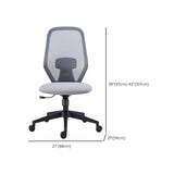 Modish Grey-Red Mesh Ergonomic Office Chair with Wheels Image - 16