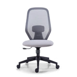 Modish Grey-Red Mesh Ergonomic Office Chair with Wheels Image - 8