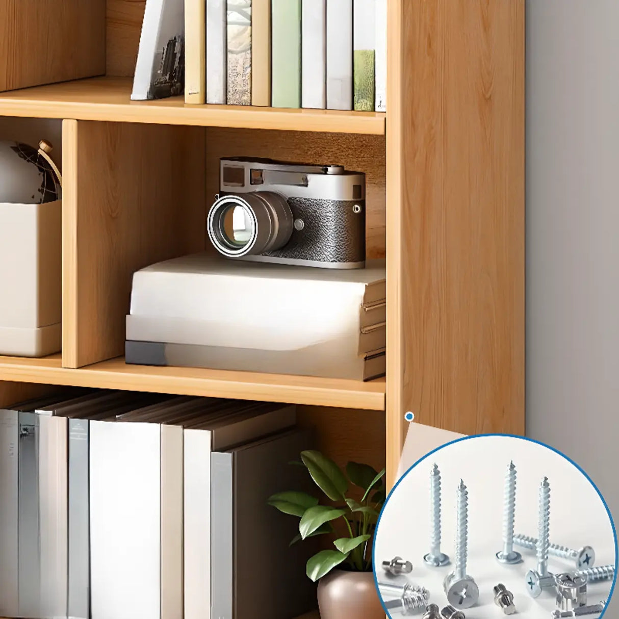 Modish Horizontal Rectangular Wood Bookcases White Image - 10