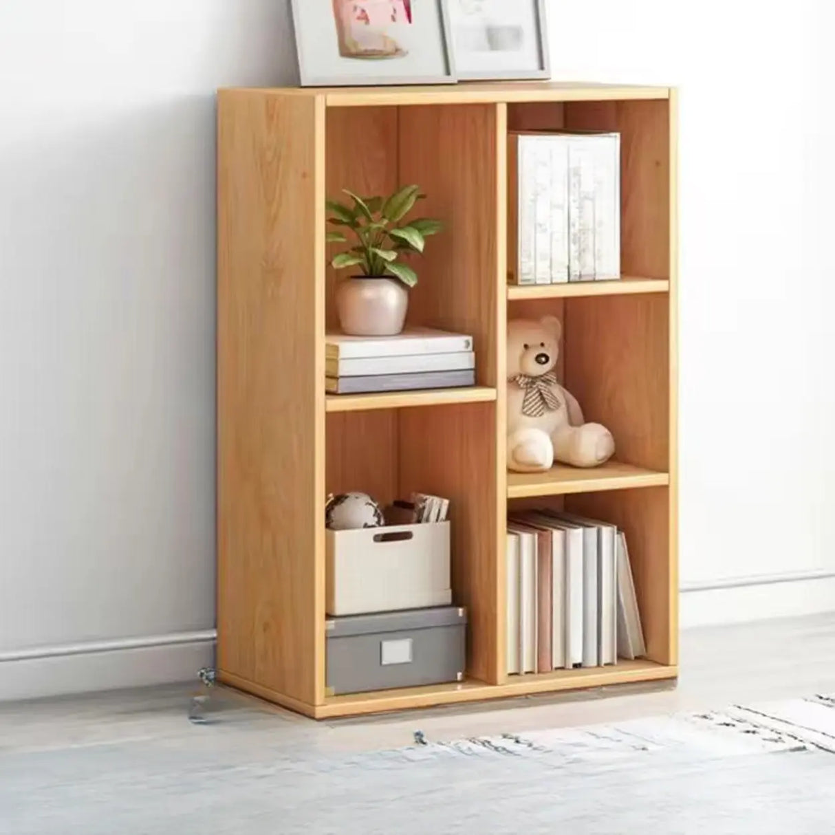 Modish Horizontal Rectangular Wood Bookcases White Image - 15
