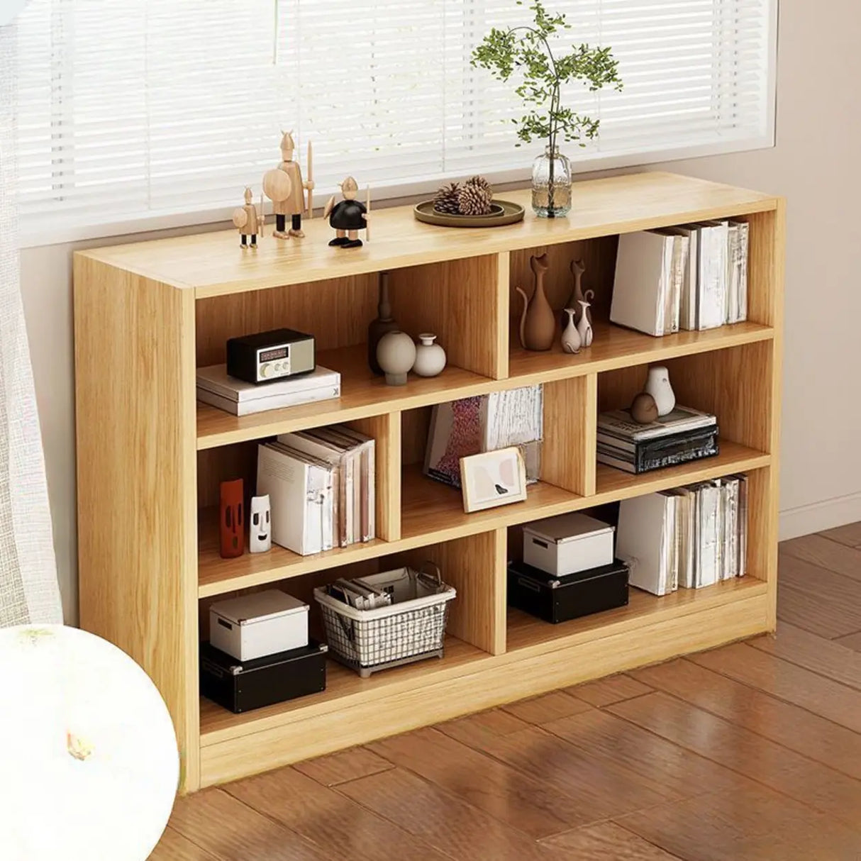 Modish Horizontal Rectangular Wood Bookcases White Image - 17
