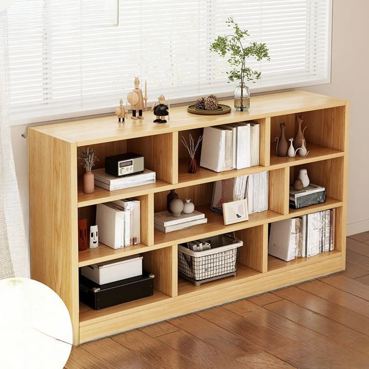 Modish Horizontal Rectangular Wood Bookcases White Image - 18