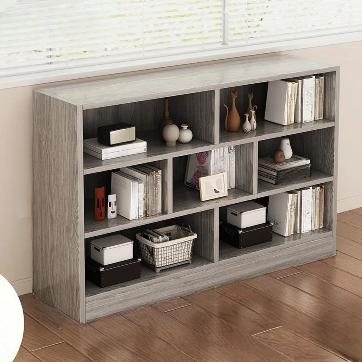 Modish Horizontal Rectangular Wood Bookcases White Image - 20