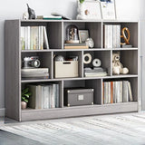 Modish Horizontal Rectangular Wood Bookcases White Image - 23