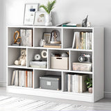 Modish Horizontal Rectangular Wood Bookcases White Image - 2