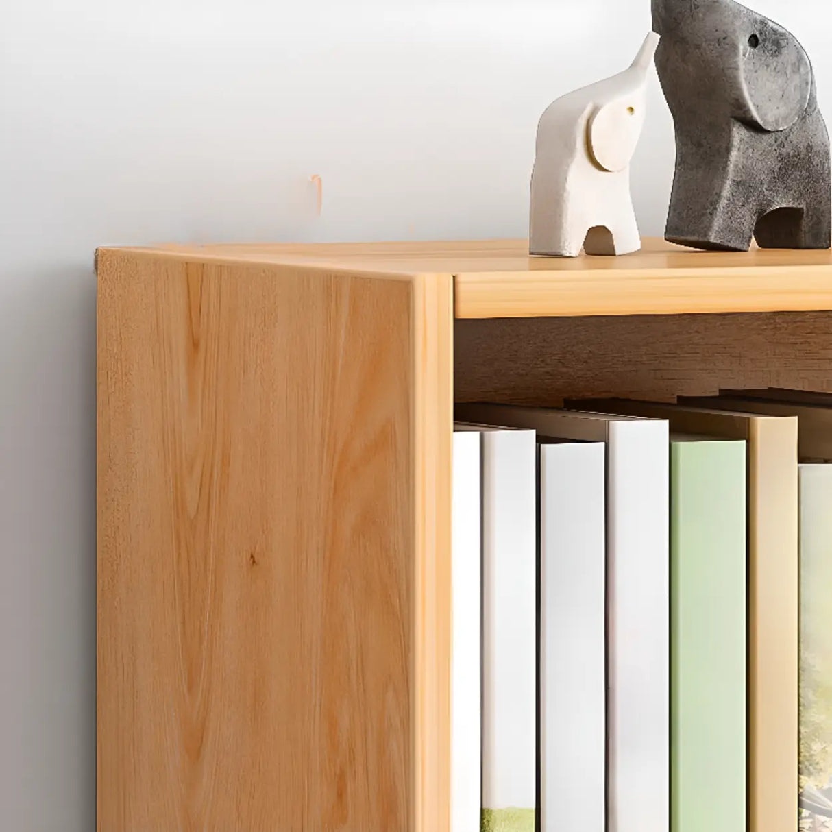 Modish Horizontal Rectangular Wood Bookcases White Image - 5