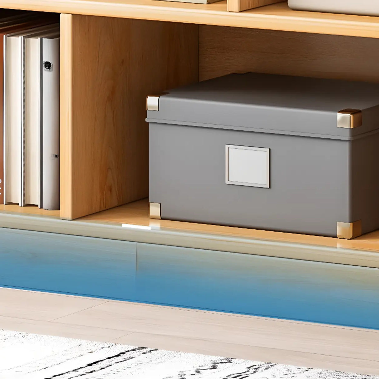 Modish Horizontal Rectangular Wood Bookcases White Image - 8