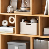 Modish Horizontal Rectangular Wood Bookcases White Image - 9