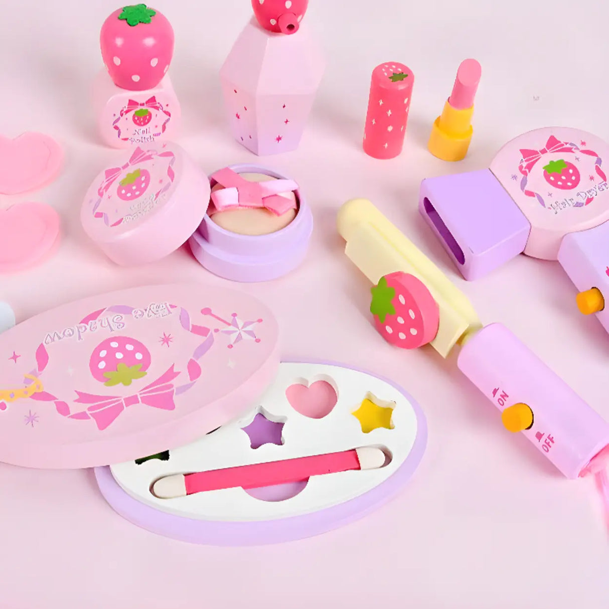 Modish Kids Wood Pink Vanity Set with Mirror and Drawers Image - 11
