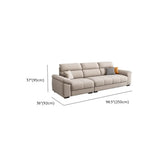 Modish L-Shape Fabric Cream Large Comfortable Sofa Image - 16
