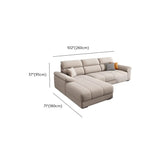 Modish L-Shape Fabric Cream Large Comfortable Sofa Image - 19