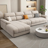 Modish L-Shape Fabric Cream Large Comfortable Sofa Image - 4