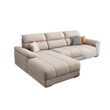 Modish L-Shape Fabric Cream Large Comfortable Sofa Image - 9