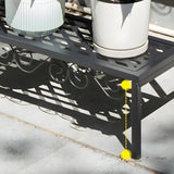 Modish Metal Semi-Circle Balcony Black Plant Stand Image - 15