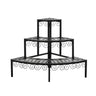Modish Metal Semi-Circle Balcony Black Plant Stand Image - 17