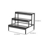 Modish Metal Semi-Circle Balcony Black Plant Stand #size