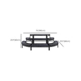 Modish Metal Semi-Circle Balcony Black Plant Stand Image - 24