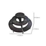Modish Metal Semi-Circle Balcony Black Plant Stand Image - 25