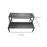 Modish Metal Semi-Circle Balcony Black Plant Stand Image - 27