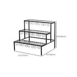 Modish Metal Semi-Circle Balcony Black Plant Stand Image - 28