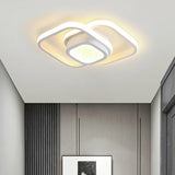 Modish Mini White Square LED Flush Mount Ceiling Light Image - 1
