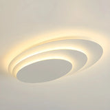 Modish Multi-Layer Round White LED Flush Mount Light Image - 10