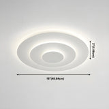 Modish Multi-Layer Round White LED Flush Mount Light #size