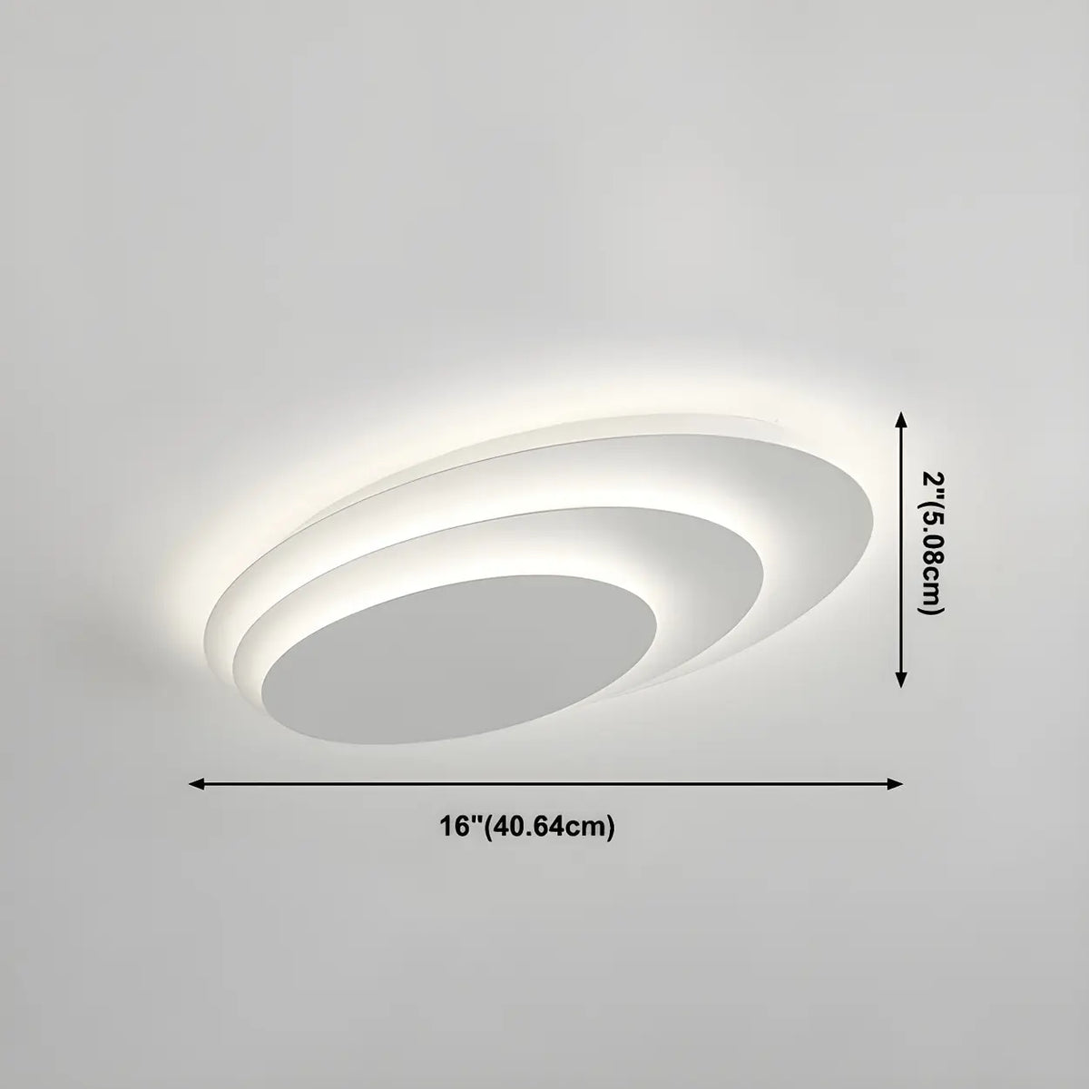 Modish Multi-Layer Round White LED Flush Mount Light Image - 17