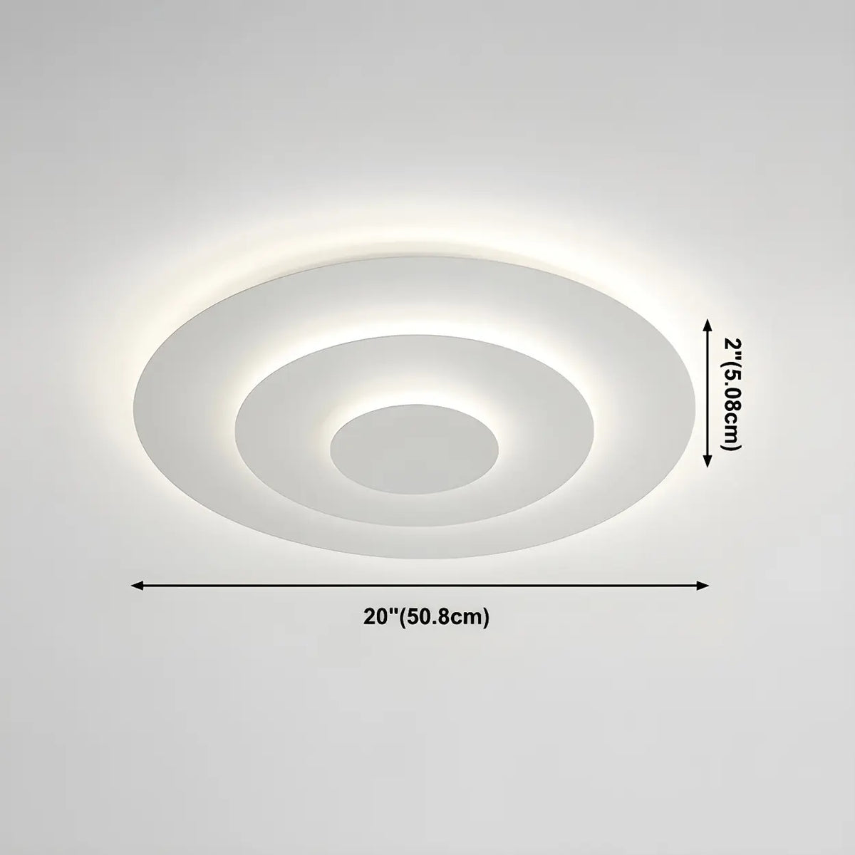 Modish Multi-Layer Round White LED Flush Mount Light Image - 19