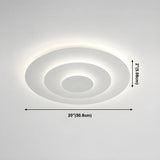 Modish Multi-Layer Round White LED Flush Mount Light Image - 19