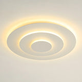 Modish Multi-Layer Round White LED Flush Mount Light Image - 2