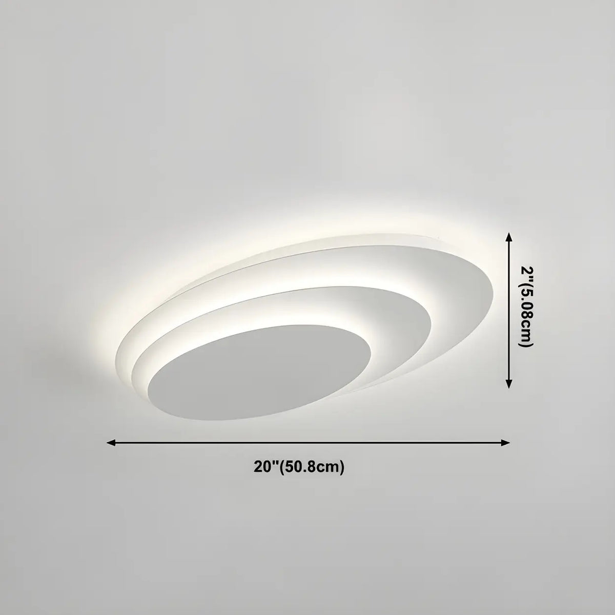 Modish Multi-Layer Round White LED Flush Mount Light Image - 20