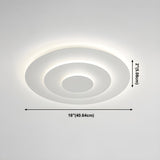 Modish Multi-Layer Round White LED Flush Mount Light #size