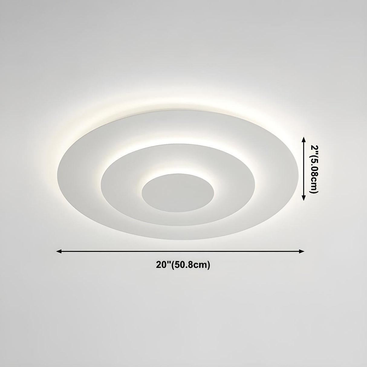 Modish Multi-Layer Round White LED Flush Mount Light Image - 25