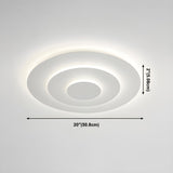 Modish Multi-Layer Round White LED Flush Mount Light Image - 25