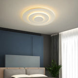 Modish Multi-Layer Round White LED Flush Mount Light Image - 3
