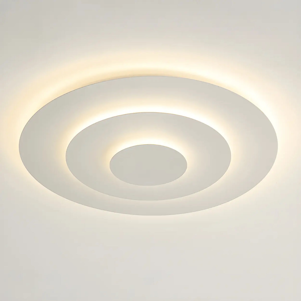 Modish Multi-Layer Round White LED Flush Mount Light Image - 4