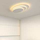 Modish Multi-Layer Round White LED Flush Mount Light Image - 5